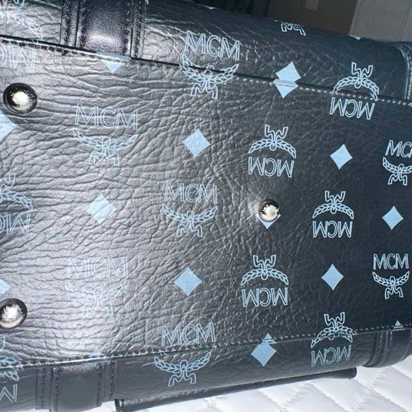 MCM Visetos Black Boston Bag - Picture 6 of 9